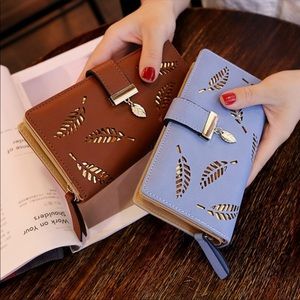 long Leaf Women Purse Wallet Card Holder